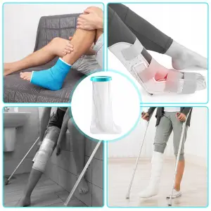 WODOODPORNY OCHRANIACZ NA GIPS NOGĘ OPATRUNEK OSŁONA DO KĄPIELI DŁUGI 76cm