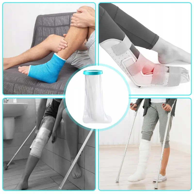 WODOODPORNY OCHRANIACZ NA GIPS NOGĘ OPATRUNEK OSŁONA DO KĄPIELI DŁUGI 76cm