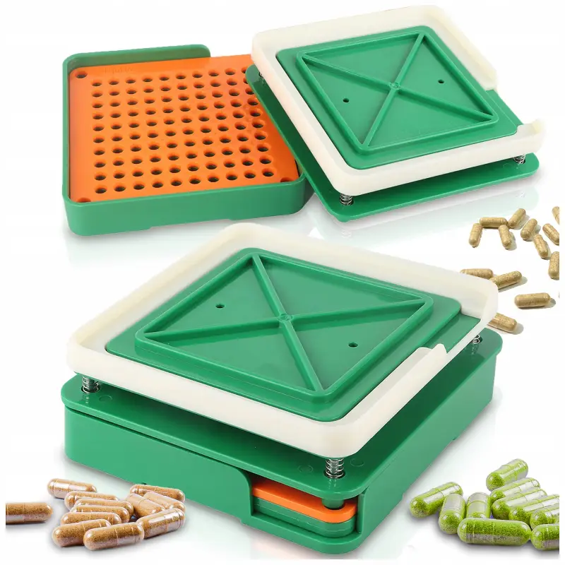 KAPSUŁKARKA RĘCZNA MASZYNA DO NAPEŁNIENIA KAPSUŁEK SUPLEMENTÓW 100 OTWORÓW