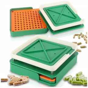 KAPSUŁKARKA RĘCZNA MASZYNA DO NAPEŁNIENIA KAPSUŁEK SUPLEMENTÓW 100 OTWORÓW