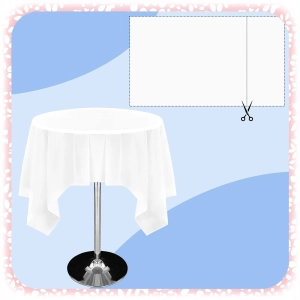 OBRUS JEDNORAZOWY na Stół FOLIOWY Biały Gładki WYTRZYMAŁY DUŻY 137x274 cm