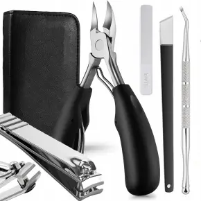ZESTAW OBCINACZ DO PAZNOKCI OBCINANIA SKÓREK CĄŻKI WRASTAJĄCYCH KLAMRA ETUI