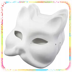 10X MASKA NA TWARZ KOTA Do Malowania THERIAN COSPLAY DIY Papier NOWY MODEL