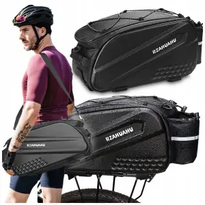 TORBA ROWEROWA SAKWA NA BAGAŻNIK RAMIĘ KUFER WODOODPORNA DUŻA POJEMNA 10L