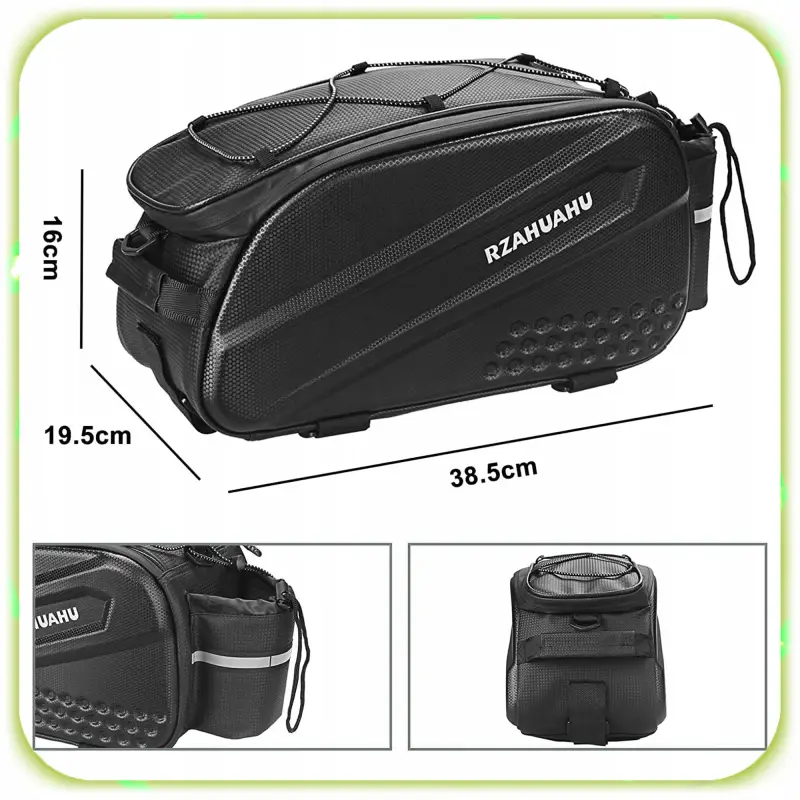 TORBA ROWEROWA SAKWA NA BAGAŻNIK RAMIĘ KUFER WODOODPORNA DUŻA POJEMNA 10L