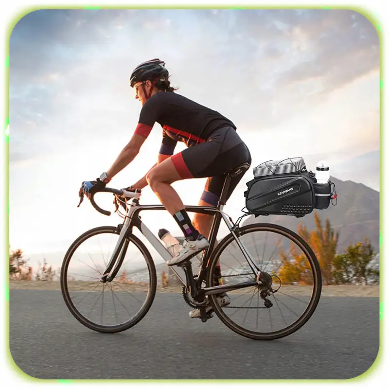 TORBA ROWEROWA SAKWA NA BAGAŻNIK RAMIĘ KUFER WODOODPORNA DUŻA POJEMNA 10L