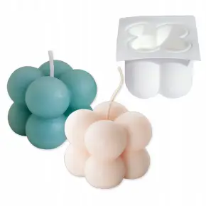 FOREMKA SILIKONOWA FORMA DO ŚWIEC BĄBELKOWYCH MYDŁA WOSKU ŚWIECZEK 4 CM DIY