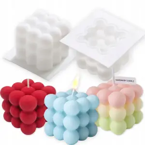 FOREMKA SILIKONOWA FORMA DO ŚWIEC BĄBELKOWYCH DIY BUBBE CANDLE 3D DUŻA