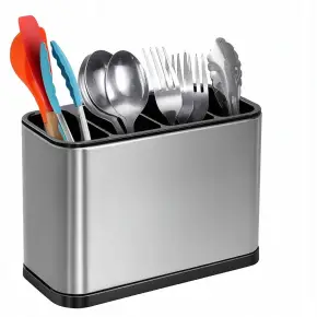 OCIEKACZ NA SZTUĆCE PRZYBORY SUSZARKA POJEMNIK ORGANIZER SREBRNY Z ODPŁYWEM