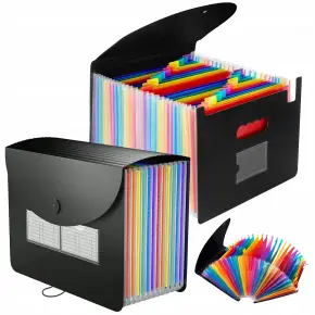 TECZKA HARMONIJKOWA NA DOKUMENTY A4 ORGANIZER Z 25 PRZEGRÓDEK KIESZENIAMI