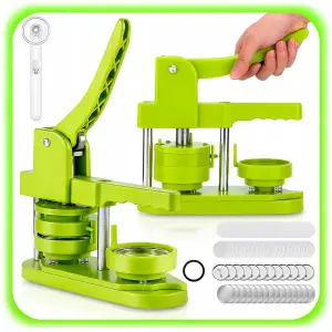 MASZYNA DO ROBIENIA PRZYPINEK ZESTAW PRASA 100 PINÓW 58MM SPODY NOŻYK 403EL