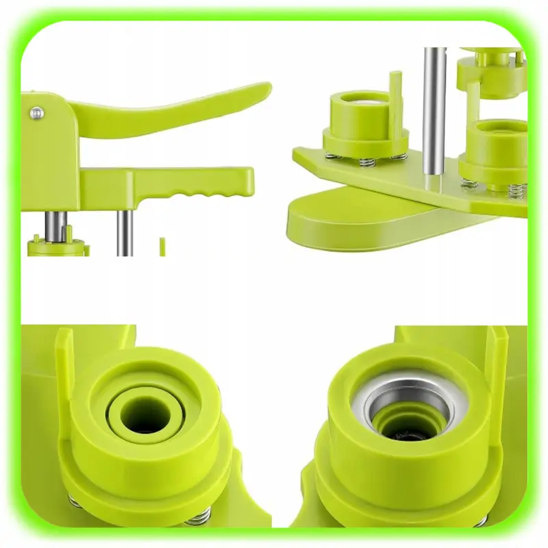 MASZYNA DO ROBIENIA PRZYPINEK ZESTAW PRASA 100 PINÓW 58MM SPODY NOŻYK 403EL