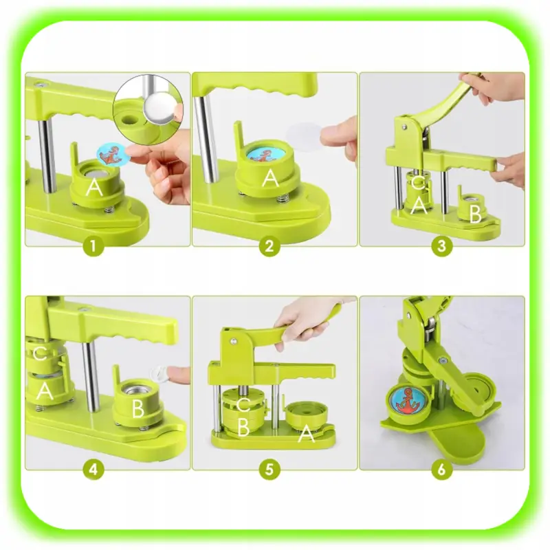 MASZYNA DO ROBIENIA PRZYPINEK ZESTAW PRASA 100 PINÓW 58MM SPODY NOŻYK 403EL