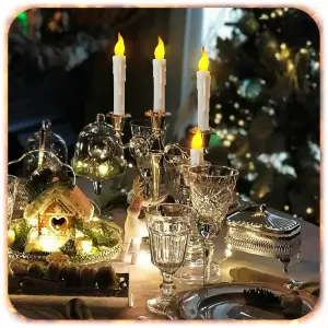 ŚWIĄTECZNE WISZĄCE ŚWIECE LED MAGICZNA RÓŻDŻKA 12 SZT DEKORACJA NA CHOINKĘ