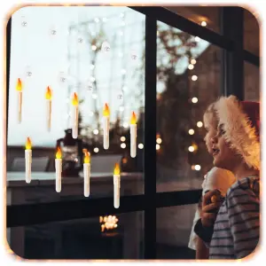 ŚWIĄTECZNE WISZĄCE ŚWIECE LED MAGICZNA RÓŻDŻKA 12 SZT DEKORACJA NA CHOINKĘ