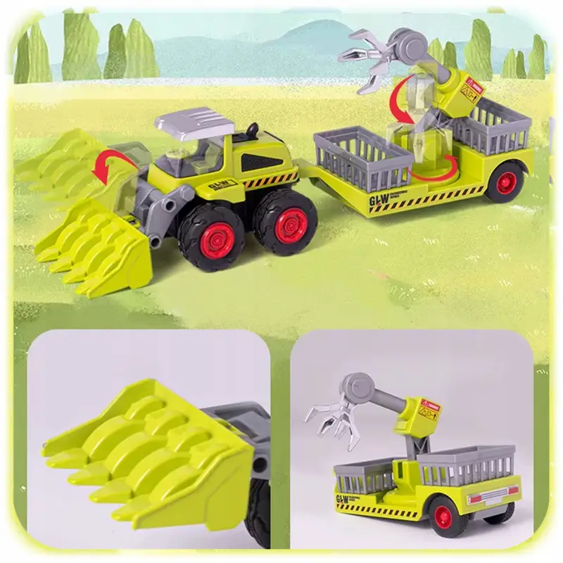 FARMA FIGURKI ZWIERZĘTA ZAGRODA TRAKTOR DLA DZIECI GOSPODARSTWO ZESTAW 66EL