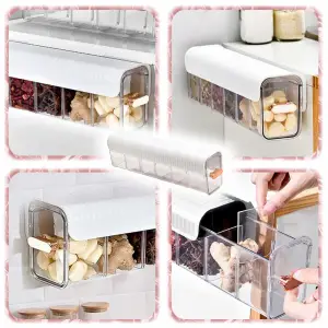 POJEMNIK ORGANIZER NA PRZYPRAWY HERBATY Wiszący PÓŁKA Kuchenny 6 PRZEGRÓDEK