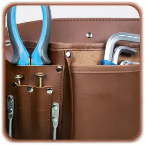 PAS NARZĘDZIOWY SKÓRZANY MONTERSKI BIODROWY BUDOWLANY NA NARZĘDZIA SOLIDNY