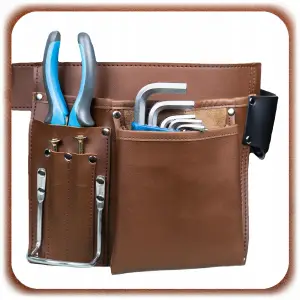 PAS NARZĘDZIOWY SKÓRZANY MONTERSKI BIODROWY BUDOWLANY NA NARZĘDZIA SOLIDNY