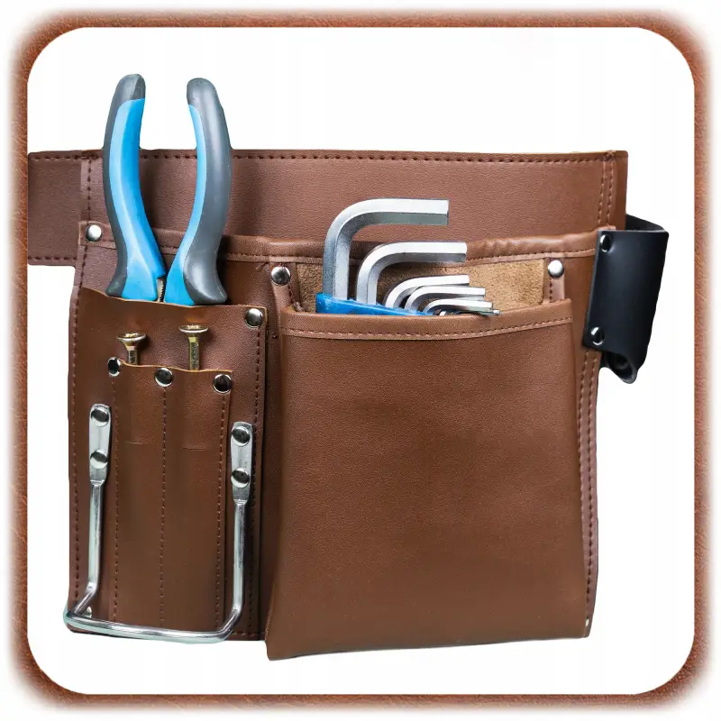 PAS NARZĘDZIOWY SKÓRZANY MONTERSKI BIODROWY BUDOWLANY NA NARZĘDZIA SOLIDNY