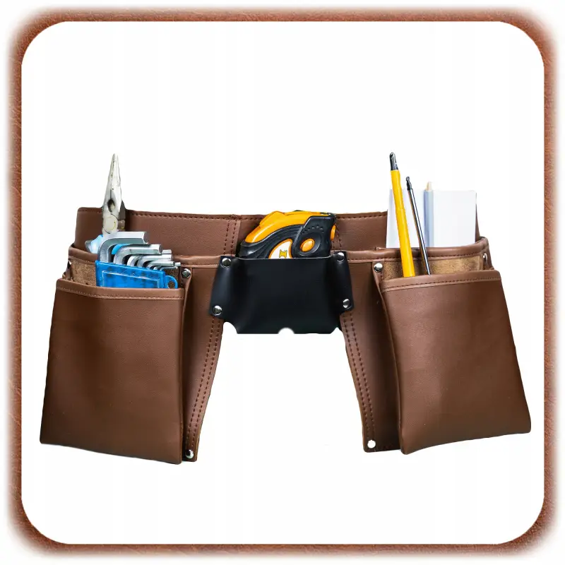 PAS NARZĘDZIOWY SKÓRZANY MONTERSKI BIODROWY BUDOWLANY NA NARZĘDZIA SOLIDNY