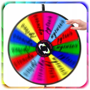 KOŁO FORTUNY ZE STOJAKIEM SUCHOŚCIERALNE 60cm GRA DLA DZIECI ZABAWA +STATYW