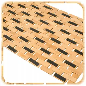 MATA BAMBUSOWA ŁAZIENKOWA DYWANIK DREWNIANY DO SAUNY ŁAZIENKI XL 50x80cm