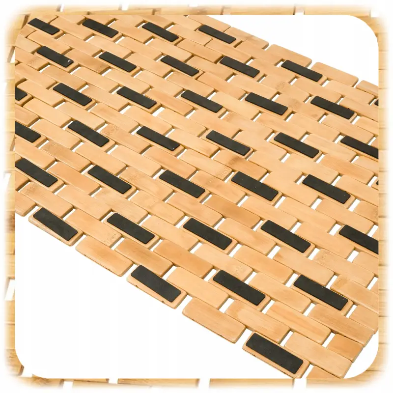 MATA BAMBUSOWA ŁAZIENKOWA DYWANIK DREWNIANY DO SAUNY ŁAZIENKI XL 50x80cm