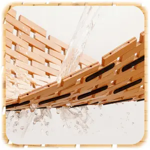 MATA BAMBUSOWA ŁAZIENKOWA DYWANIK DREWNIANY DO SAUNY ŁAZIENKI XL 50x80cm