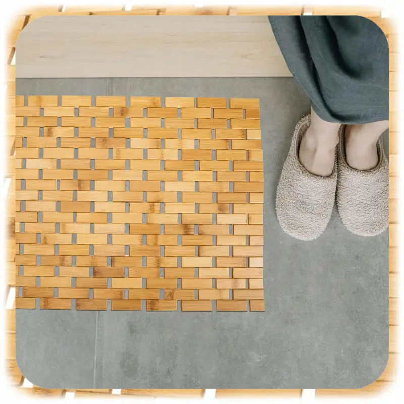 MATA BAMBUSOWA ŁAZIENKOWA DYWANIK DREWNIANY DO SAUNY ŁAZIENKI XL 50x80cm