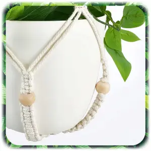 3x KWIETNIK WISZĄCY BOHO MAKRAMA ZE SZNURKA NA DONICZKĘ KWIATY BALKON 90cm