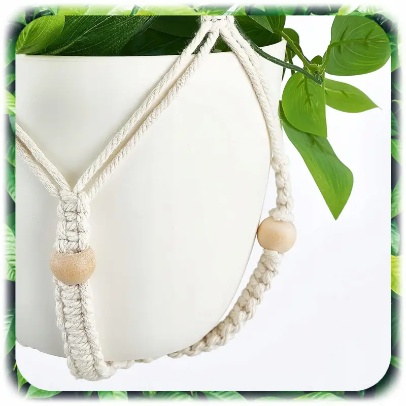 3x KWIETNIK WISZĄCY BOHO MAKRAMA ZE SZNURKA NA DONICZKĘ KWIATY BALKON 90cm