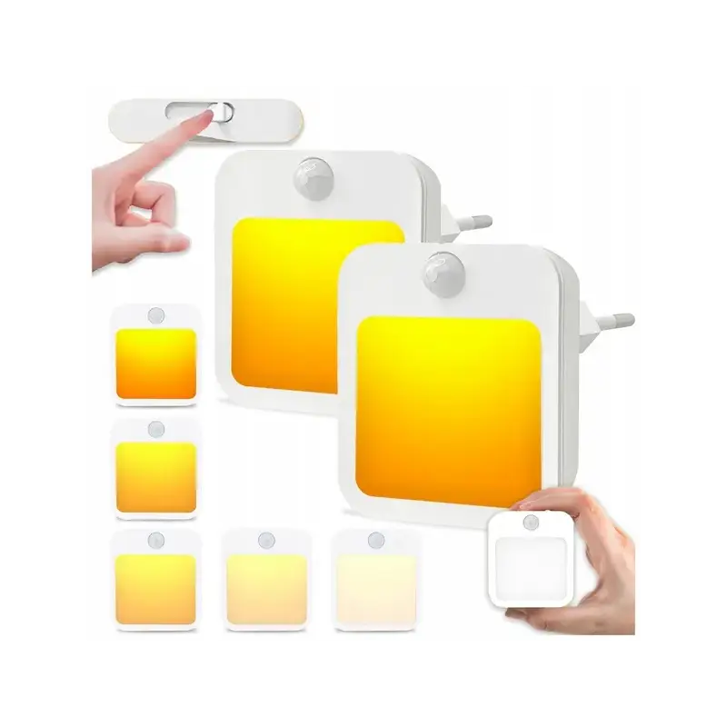 2x LAMPKA NOCNA DO KONTAKTU LED Z CZUJNIKIEM RUCHU ZMIERZCHU Do Gniazdka