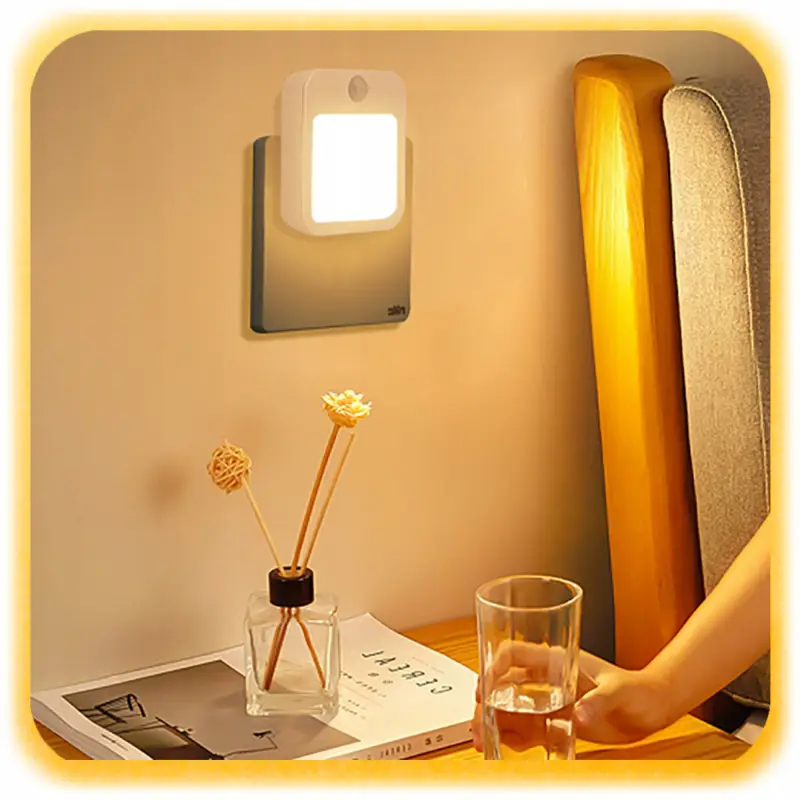 2x LAMPKA NOCNA DO KONTAKTU LED Z CZUJNIKIEM RUCHU ZMIERZCHU Do Gniazdka