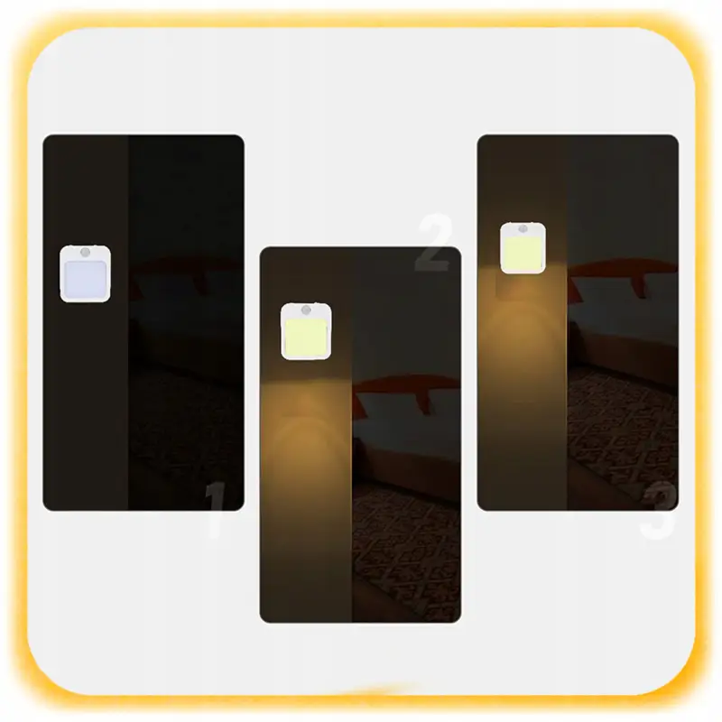 2x LAMPKA NOCNA DO KONTAKTU LED Z CZUJNIKIEM RUCHU ZMIERZCHU Do Gniazdka
