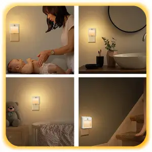 2x LAMPKA NOCNA DO KONTAKTU LED Z CZUJNIKIEM RUCHU ZMIERZCHU Do Gniazdka