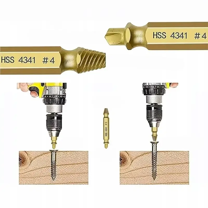 WYKRĘTAKI DO URWANYCH ZERWANYCH ŚRUB SZPILEK WKRĘTÓW 6szt ZESTAW + ETUI