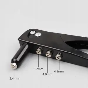 NITOWNICA DO NITÓW RĘCZNA BOCZNA 120x NITY MIX PISTOLET + 4 KOŃCÓWKI DYSZE