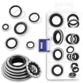 ZESTAW 30 SZT USZCZELEK PODKŁADEK DO KLIMATYZACJI SAMOCHODU USZCZELKI MIX