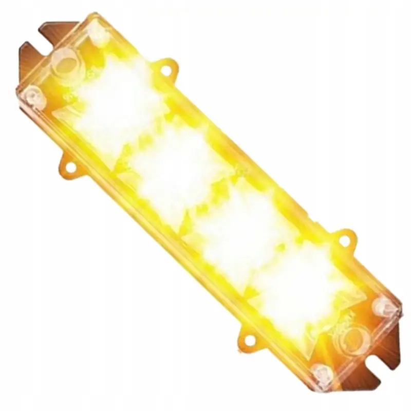 4x STROBOSKOPOWA LAMPA LED POMARAŃCZOWA POMOC LAWETA 12-24V KOGUT Z PILOTEM
