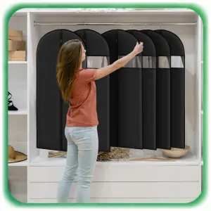 POKROWIEC NA ODZIEŻ UBRANIA Garnitur PŁASZCZ ZESTAW 5 Sztuk DUŻY 60x100 cm