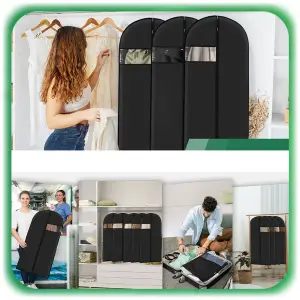 POKROWIEC NA ODZIEŻ UBRANIA Garnitur PŁASZCZ ZESTAW 5 Sztuk DUŻY 60x100 cm