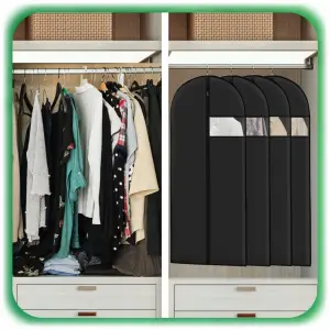 POKROWIEC NA ODZIEŻ UBRANIA Garnitur PŁASZCZ ZESTAW 5 Sztuk DUŻY 60x100 cm