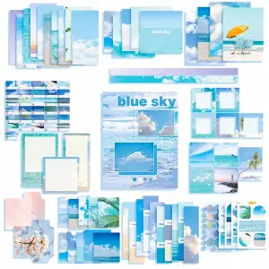 NAKLEJKI ZESTAW DO SCRAPBOOKINGU OZDOBNE NOTES 155 ELEMENTÓW DEKORACYJNE