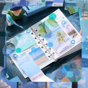 NAKLEJKI ZESTAW DO SCRAPBOOKINGU OZDOBNE NOTES 155 ELEMENTÓW DEKORACYJNE