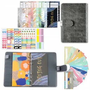 NOTES BUDŻETOWY FINANSOWY PLANER DO OSZCZĘDZANIA PIENIĘDZY SZARY KROKODYL