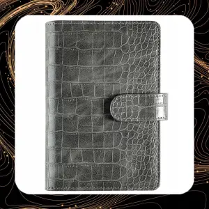 NOTES BUDŻETOWY FINANSOWY PLANER DO OSZCZĘDZANIA PIENIĘDZY SZARY KROKODYL