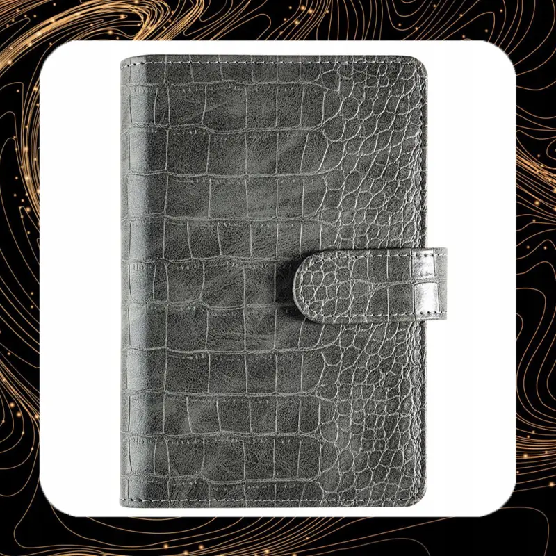 NOTES BUDŻETOWY FINANSOWY PLANER DO OSZCZĘDZANIA PIENIĘDZY SZARY KROKODYL