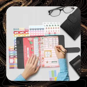 NOTES BUDŻETOWY FINANSOWY PLANER DO OSZCZĘDZANIA PIENIĘDZY SZARY KROKODYL