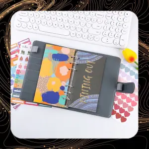 NOTES BUDŻETOWY FINANSOWY PLANER DO OSZCZĘDZANIA PIENIĘDZY SZARY KROKODYL